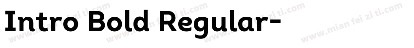Intro Bold Regular字体转换